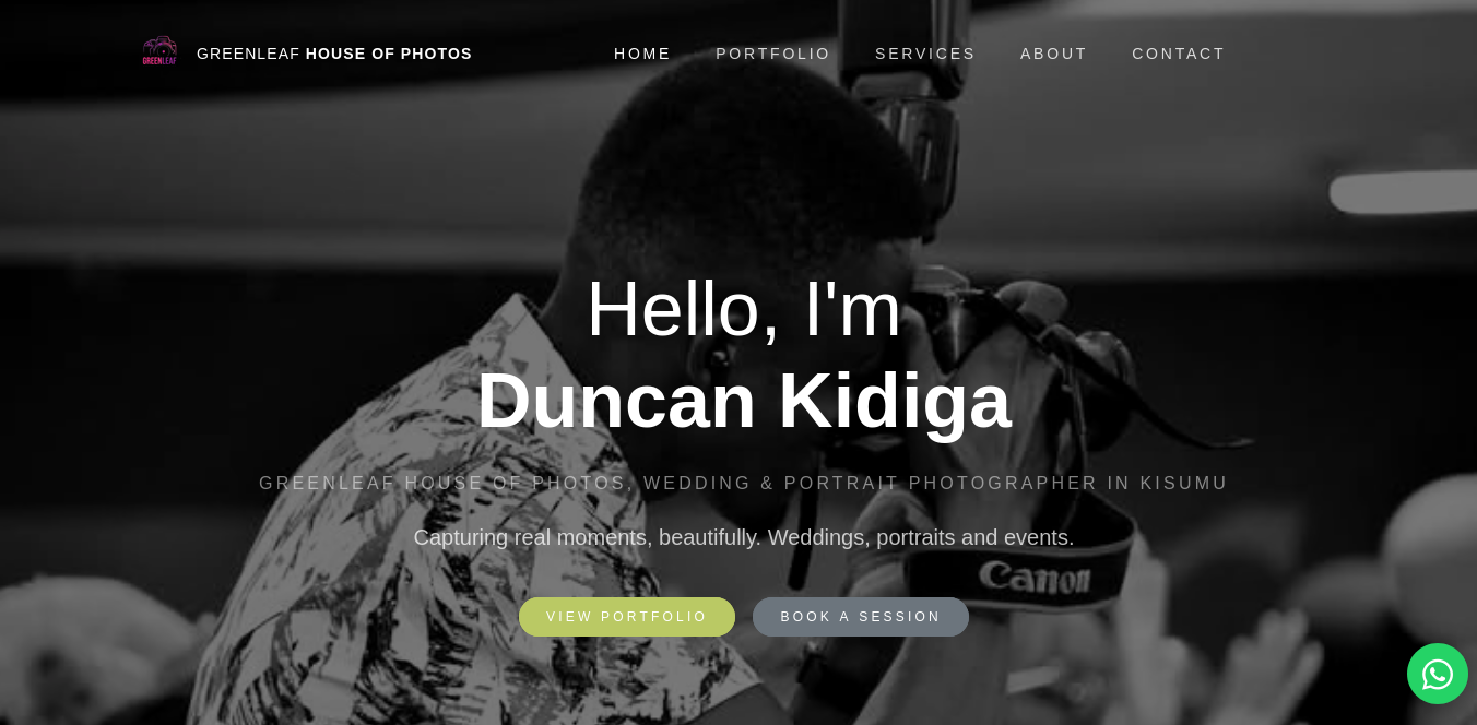 GreenLeaf House of Photos website preview